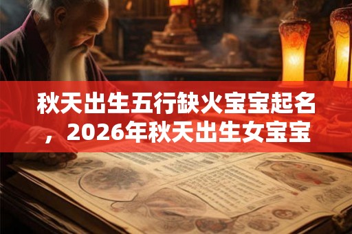秋天出生五行缺火宝宝起名，2026年秋天出生女宝宝名字大全