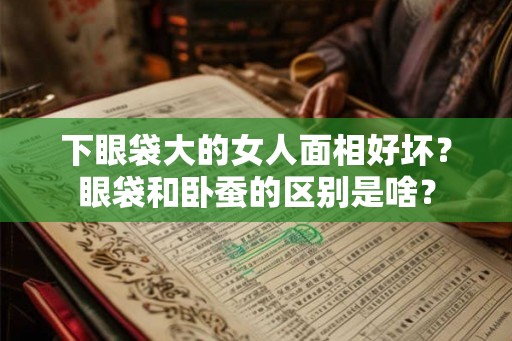 下眼袋大的女人面相好坏？眼袋和卧蚕的区别是啥？