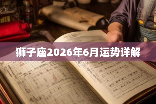 狮子座2026年6月运势详解