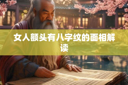 女人额头有八字纹的面相解读