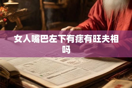 女人嘴巴左下有痣有旺夫相吗