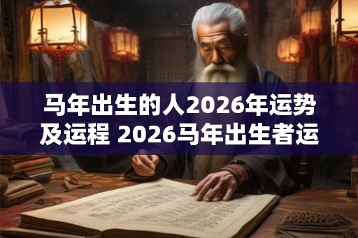 马年出生的人2026年运势及运程 2026马年出生者运势如何