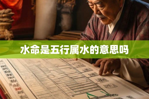 水命是五行属水的意思吗
