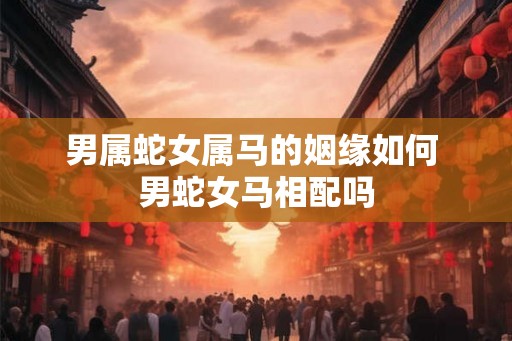 男属蛇女属马的姻缘如何 男蛇女马相配吗