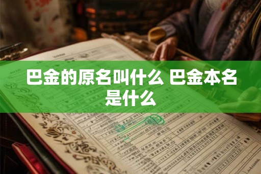 巴金的原名叫什么 巴金本名是什么