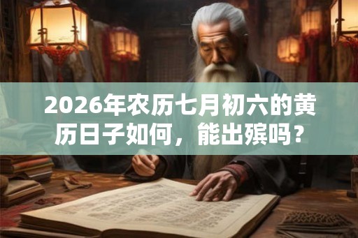 2026年农历七月初六的黄历日子如何，能出殡吗？