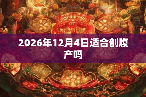 2026年12月4日适合剖腹产吗 2026年12月4日适合剖腹产吗