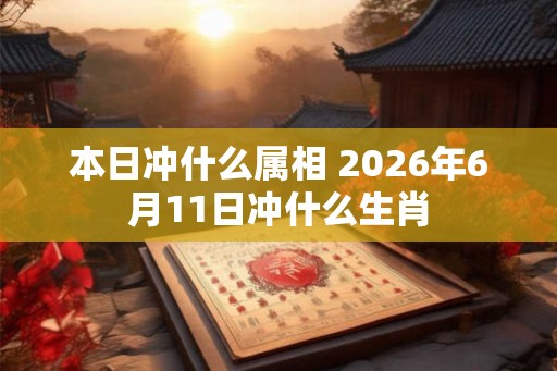 本日冲什么属相 2026年6月11日冲什么生肖