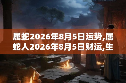 属蛇2026年8月5日运势,属蛇人2026年8月5日财运,生肖蛇2026年8月5日运势