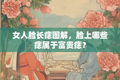 女人脸长痣图解，脸上哪些痣属于富贵痣？