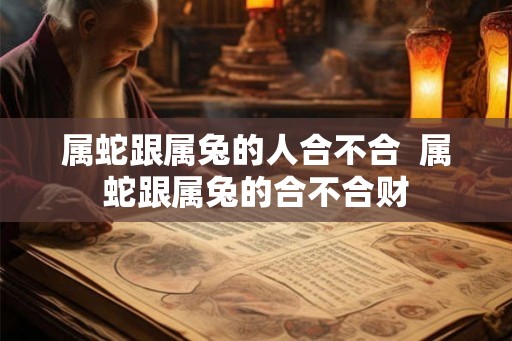 属蛇跟属兔的人合不合  属蛇跟属兔的合不合财