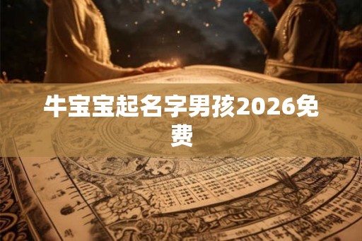 牛宝宝起名字男孩2026免费