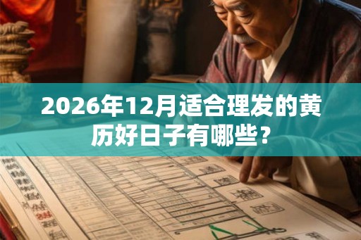 2026年12月适合理发的黄历好日子有哪些？