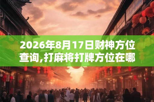 2026年8月17日财神方位查询,打麻将打牌方位在哪里
