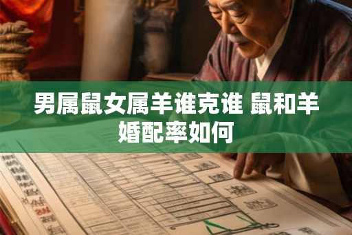 男属鼠女属羊谁克谁 鼠和羊婚配率如何