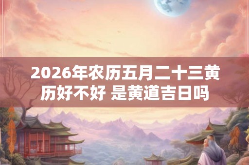 2026年农历五月二十三黄历好不好 是黄道吉日吗
