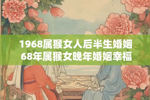 1968属猴女人后半生婚姻 68年属猴女晚年婚姻幸福吗 1968属猴女人后半生婚姻 68年属猴女晚年婚姻幸福吗