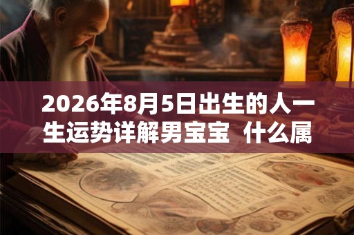 2026年8月5日出生的人一生运势详解男宝宝  什么属相