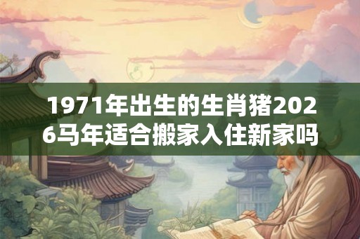 1971年出生的生肖猪2026马年适合搬家入住新家吗？