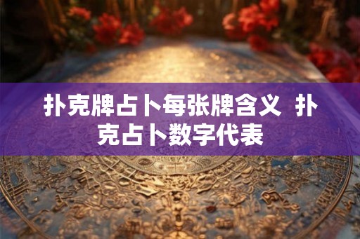 扑克牌占卜每张牌含义  扑克占卜数字代表