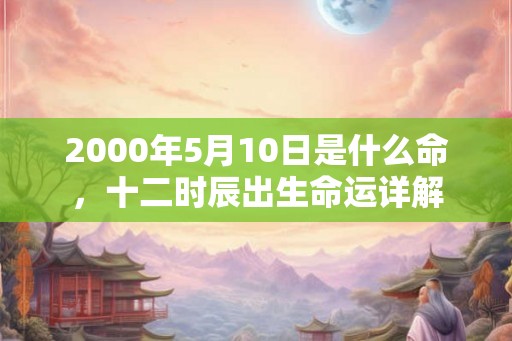 2000年5月10日是什么命，十二时辰出生命运详解