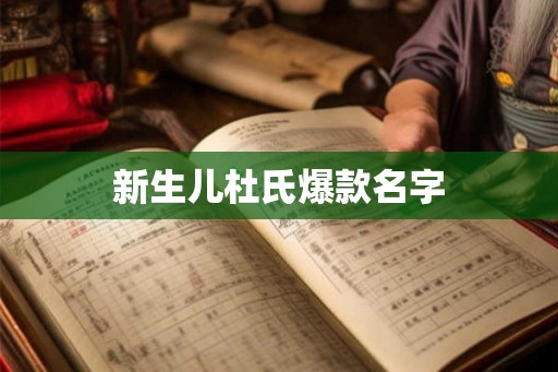 新生儿杜氏爆款名字