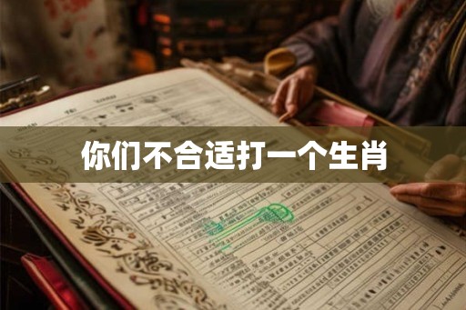 你们不合适打一个生肖