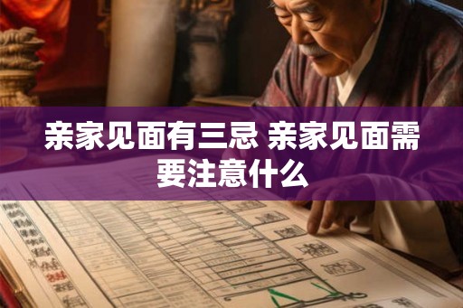 亲家见面有三忌 亲家见面需要注意什么