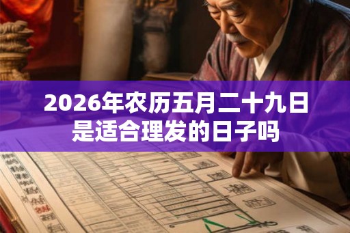 2026年农历五月二十九日是适合理发的日子吗