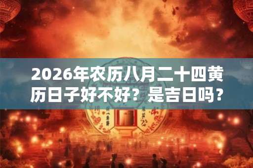 2026年农历八月二十四黄历日子好不好？是吉日吗？