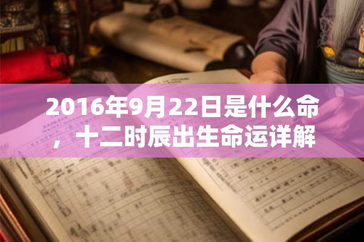 2016年9月22日是什么命，十二时辰出生命运详解