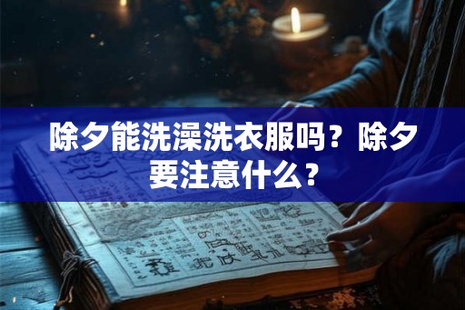 除夕能洗澡洗衣服吗？除夕要注意什么？