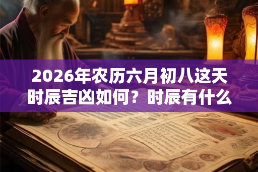 2026年农历六月初八这天时辰吉凶如何?时辰有什么宜忌? 2026年农历六月初八这天时辰吉凶如何?时辰有什么宜忌?