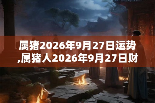 属猪2026年9月27日运势,属猪人2026年9月27日财运,生肖猪2026年9月27日运势