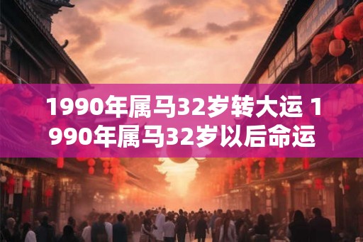 1990年属马32岁转大运 1990年属马32岁以后命运