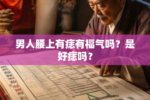 男人腰上有痣有福气吗？是好痣吗？
