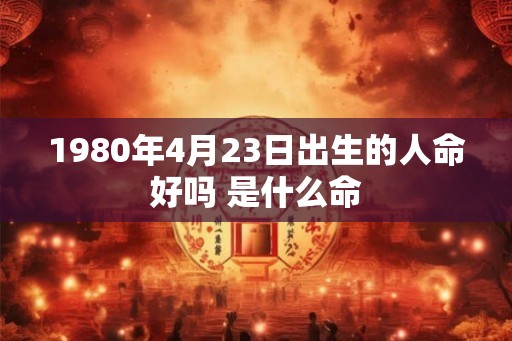 1980年4月23日出生的人命好吗 是什么命