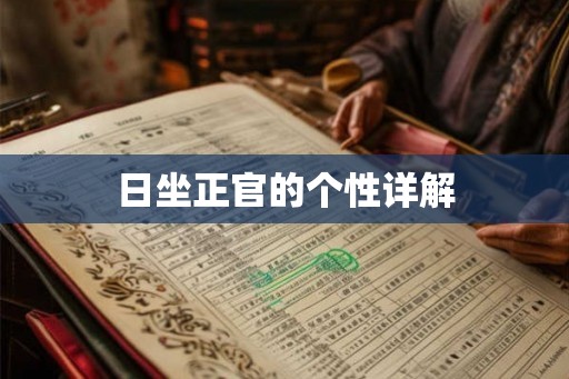 日坐正官的个性详解