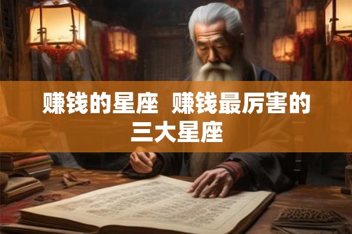 赚钱的星座  赚钱最厉害的三大星座