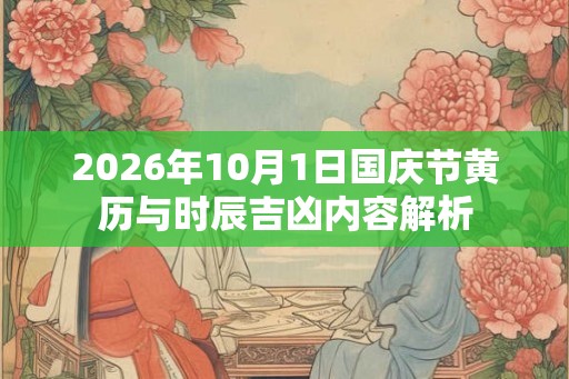 2026年10月1日国庆节黄历与时辰吉凶内容解析