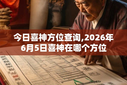 今日喜神方位查询,2026年6月5日喜神在哪个方位