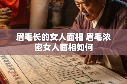 眉毛长的女人面相 眉毛浓密女人面相如何