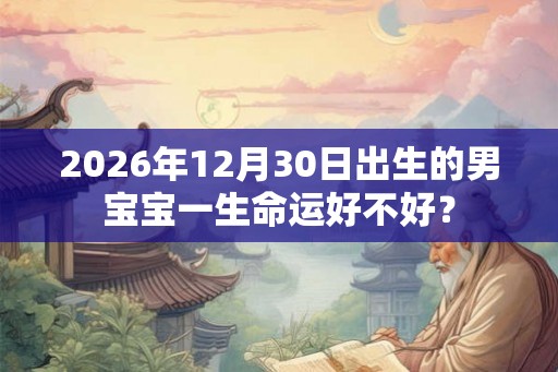 2026年12月30日出生的男宝宝一生命运好不好? 2026年12月30日出生的男宝宝一生命运好不好?