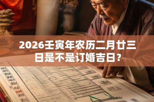 2026壬寅年农历二月廿三日是不是订婚吉日? 2026壬寅年农历二月廿三日是不是订婚吉日?
