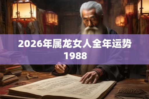 2026年属龙女人全年运势1988