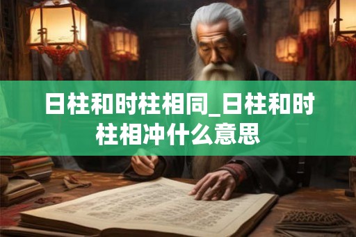 日柱和时柱相同_日柱和时柱相冲什么意思