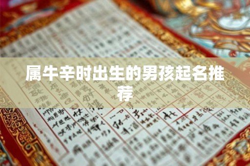 属牛辛时出生的男孩起名推荐