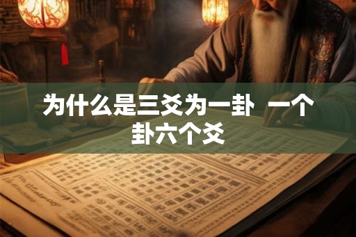 为什么是三爻为一卦  一个卦六个爻