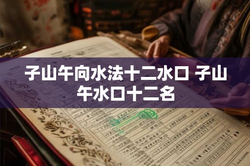 子山午向水法十二水口 子山午水口十二名 子山午向水法十二水口 子山午水口十二名