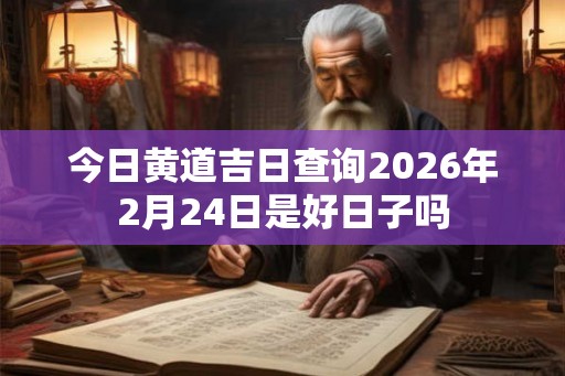 今日黄道吉日查询2026年2月24日是好日子吗